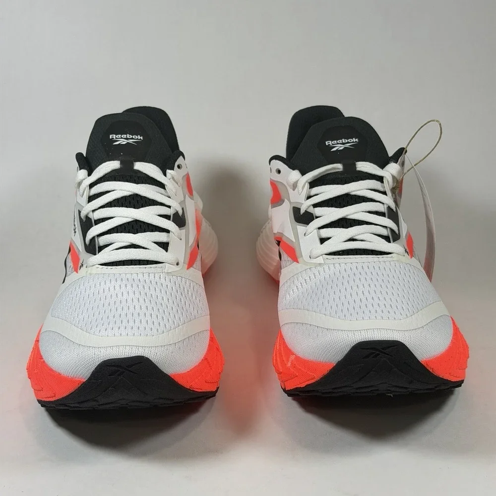 Reebok‎ Size-7 Mens Floatzig 1 Running Shoes White Black Orange Flare